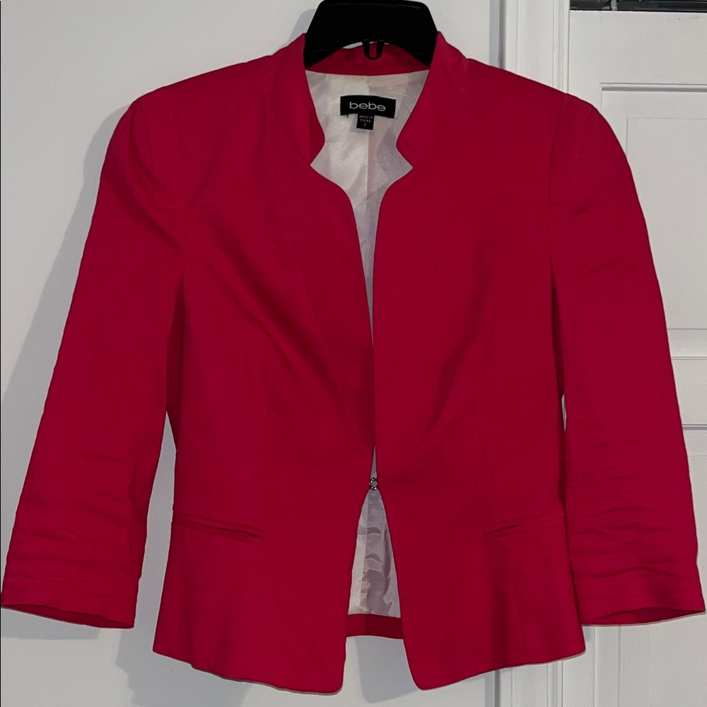 Bebe Women's Vibrant Pink Blazer